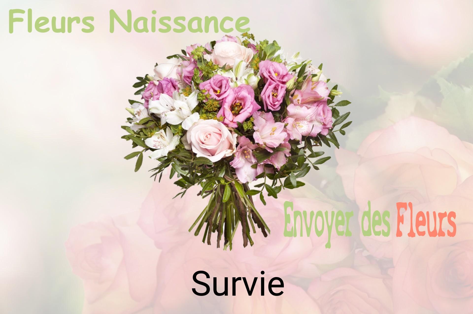 Bouquet de fleurs de naissance livré à Survie